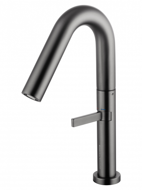 Смеситель для раковины высокий WONZON & WOGHAND, Темный графит (WW-6068-BGG)