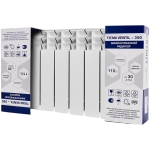 Радиатор биметаллический STOUT TITAN VENTIL 350 - 9 секций (подключение нижнее правое, цвет белый)