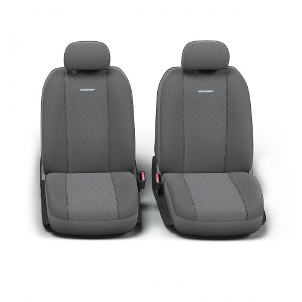 Авточехлы AUTOPROFI GOBELEN серый/в серую полоску размер М