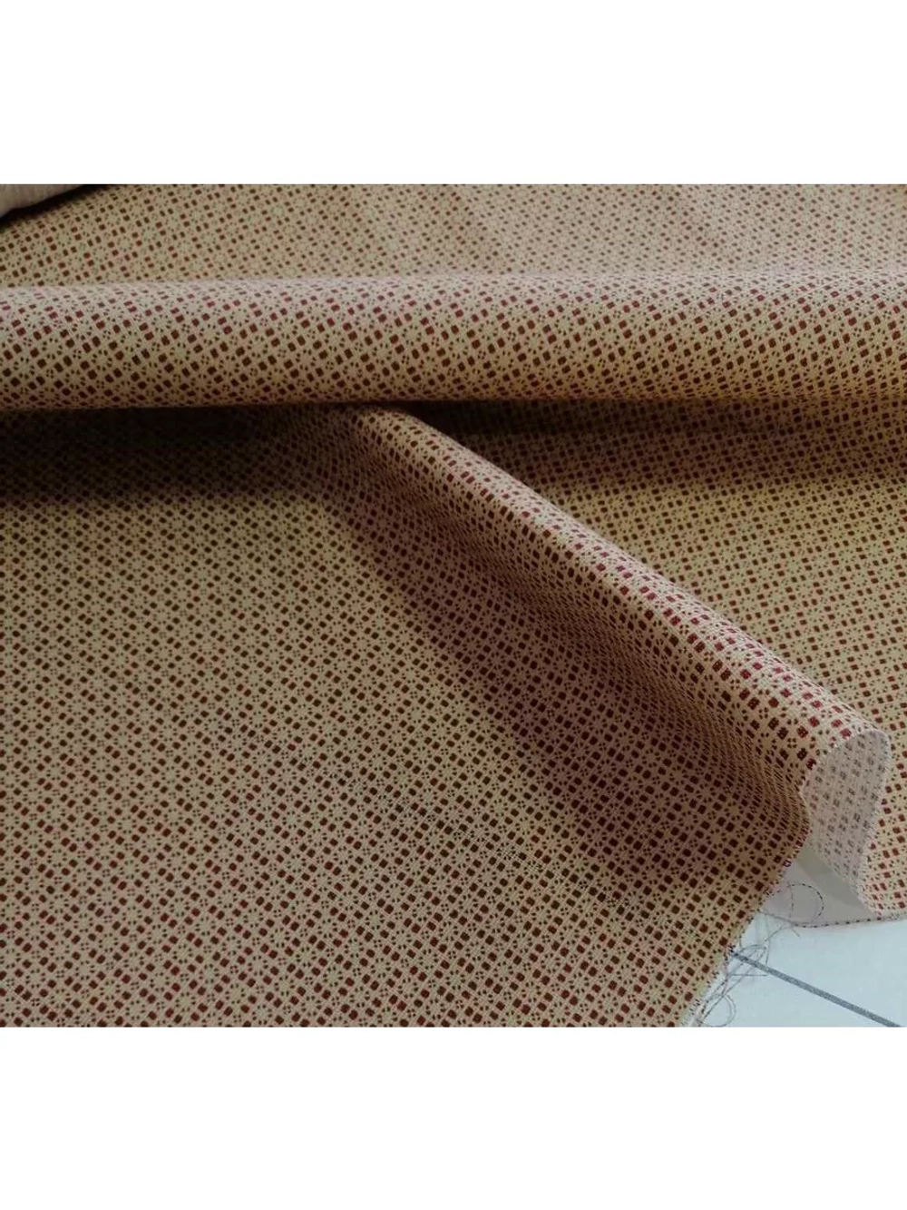 Золотисто - красная рогожка под Лен, Полотно, 2 м.