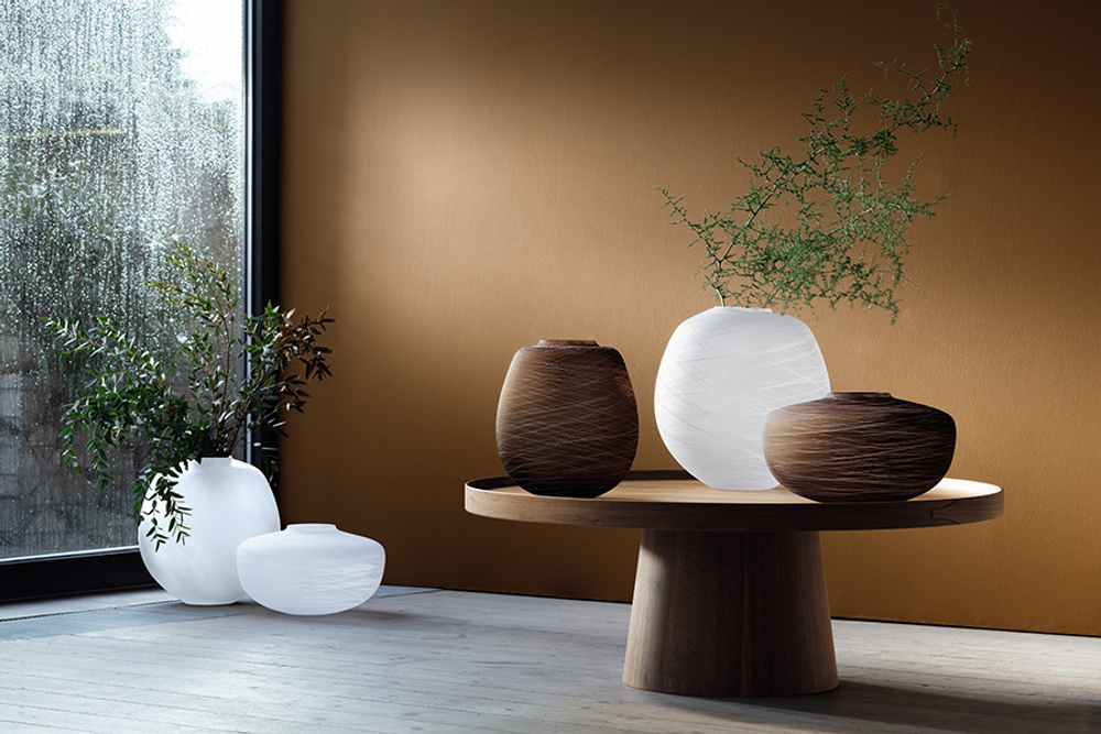 Ваза boulder, 26 см, коричневая