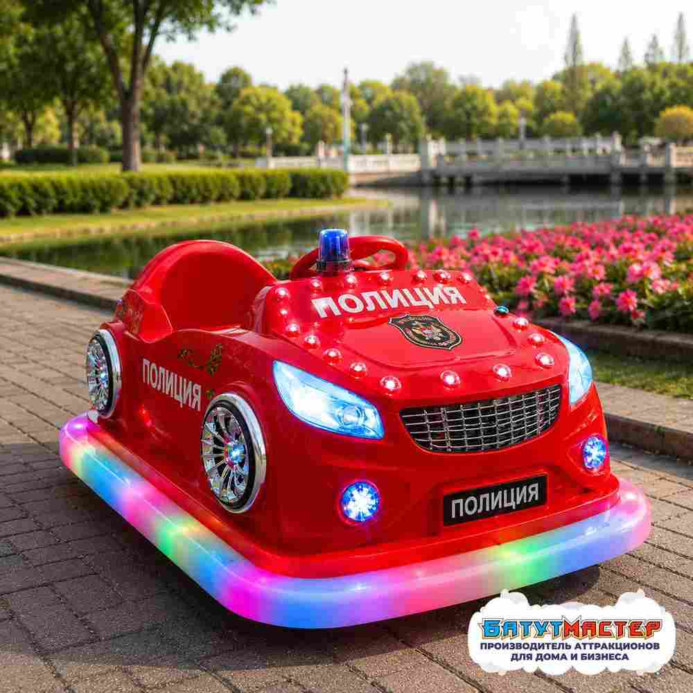 Бамперная машина «Патруль Победы», пластик, аккумуляторная, LED, 1,35×1,10×0,75 м