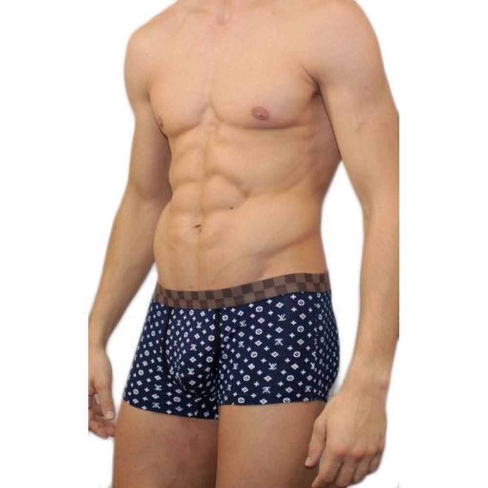 Мужские трусы боксеры темно-синие Louis Vuitton