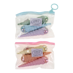 Набор текстовыделителей 3шт. "Жемчужина" голубой, в ПВХ пенале