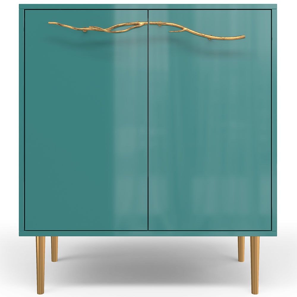 Комод Арт Колор Стайл Голд с 2 полками Пастельно-синий