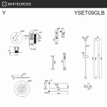 Душевая система WhiteCross Y YSET09GLB матовое золото