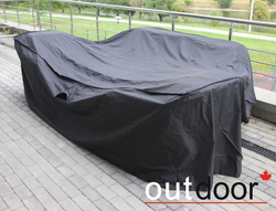 Комплект мебели из ротанга OUTDOOR Флорида (3-местный диван, 2 кресла, стол), узкое плетение, графит
