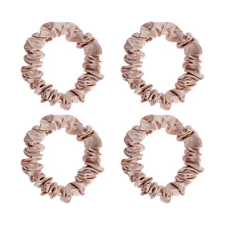 Набор из 4 шелковых резинок для волос цвета пыльной розы из коллекции Essential