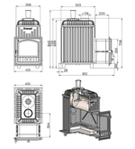Печь для бани Эверест 24 Легкий пар (280) под обкладку