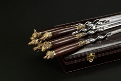 Подарочный набор шампуров в кейсе "Звери лесные"