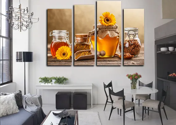 Модульная картина "Банка мёда"