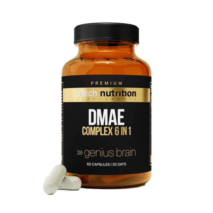 Диметиламиноэтанол (комплексная добавка к пище 6 в 1), DMAE Complex 6 in 1, aTech Nutrition Premium, 60 капсул