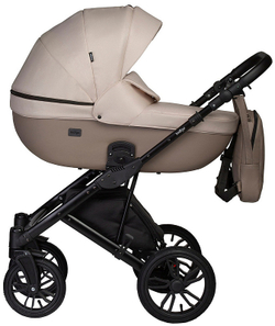Детская коляска Indigo Mio S 3 в 1 03 т.бежевая кожа+св.бежевый