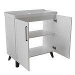 Тумба д/ванной "РИФ-80" 2 створки  белый под рак."Fest- 80"  мебельный (Sanita Luxe)(ПВХ)