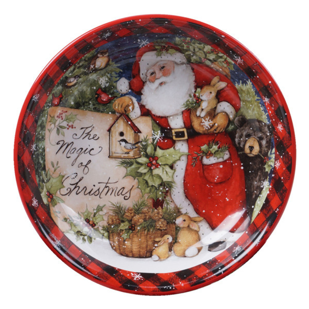 Тарелка суповая 23см Certified Int. Магия Рождества Санта
