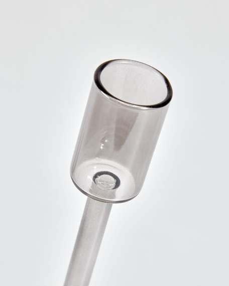 Подсвечник Zulma 25 см, серое стекло