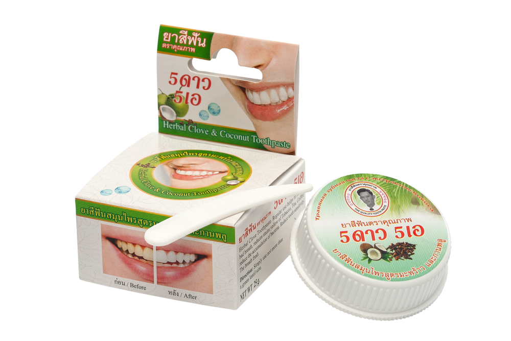 5 STAR COSMETIC Зубная паста ЭКСТРАКТ КОКОСА травяная, 25 гр