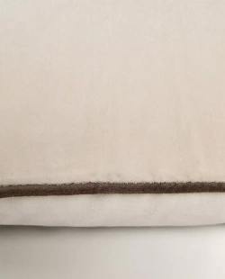 ZARA HOME БАРХАТНАЯ НАВОЛОЧКА ДЛЯ ДЕКОРАТИВНОЙ ПОДУШКИ, КАМЕННЫЙ