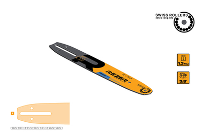 Rezer Profi 303 L 9 A Сварная многослойная направляющая шина для цепных пил