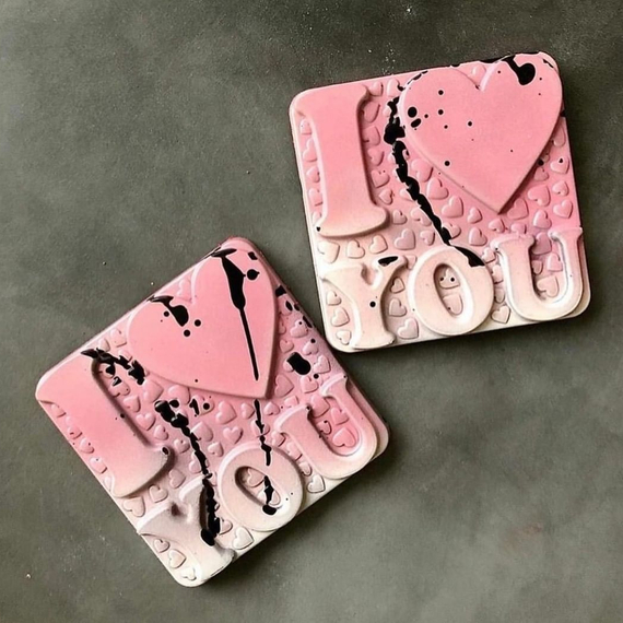 394 | Форма для шоколадных плиток "I love you" (275*135 мм)