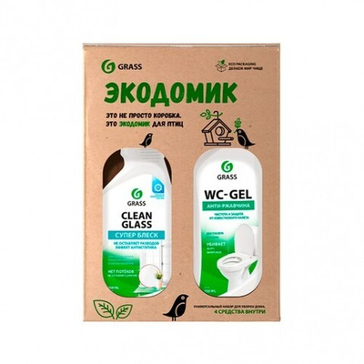 GraSS Набор для уборки дома №1 GraSS (Wc-Gel,Clean Glass,Gloss,Universal Cleaner)