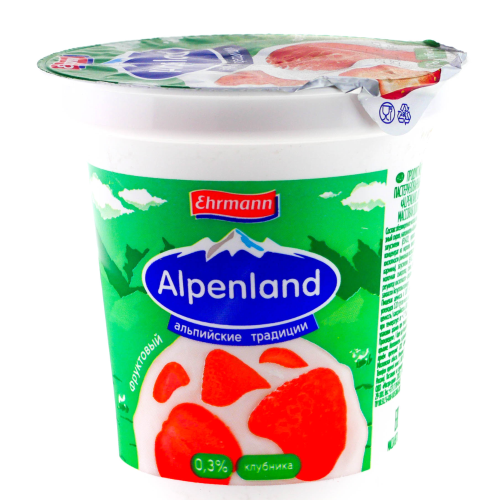 Йогурт Alpenland с клубникой 320 гр