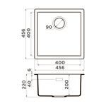 кухонная мойка Omoikiri Yamakawa 45T-Integra-BL Tetogranit/черный