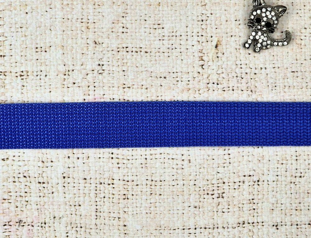 Лента ременная стропа, 14 гр/м, ш. 2,5 см, василёк