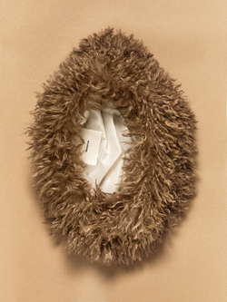 Клатч из эко-меха ламы