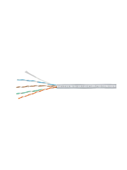 CABEUS UTP-4P-CAT.5E-SOLID-LSZH-GY КАБЕЛЬ ВИТАЯ ПАРА UTP (U/UTP), КАТЕГОРИЯ 5E, 4 ПАРЫ (24 AWG), ОДНОЖИЛЬНЫЙ, СЕРЫЙ, LSZH, НГ(А)-HF, (305 М)
