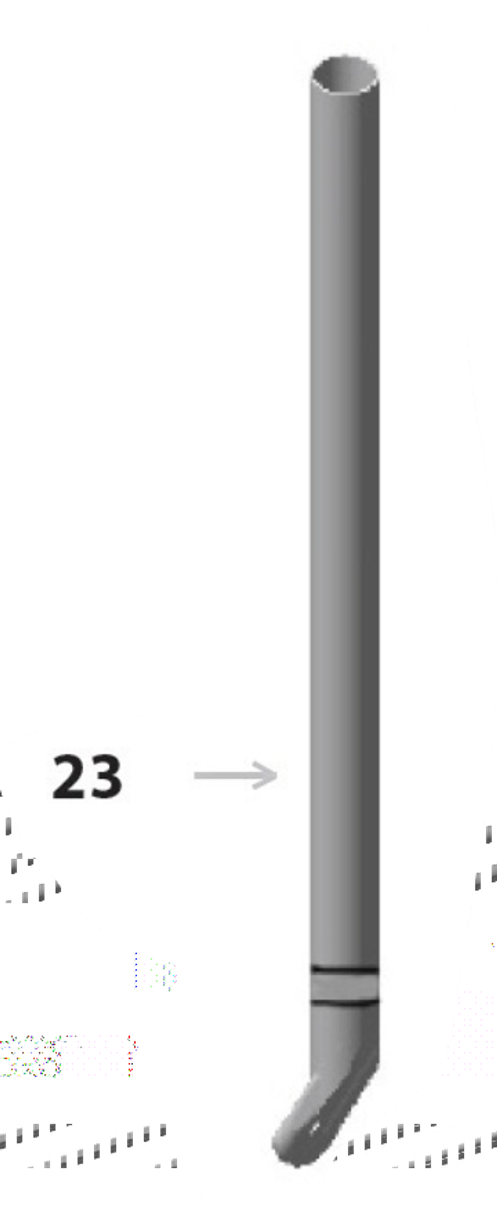 Запчасть №23 для Строительные ходули 48 - 64". Направляющая упора голени