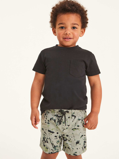Футболка и шорты в комплекте для мальчика Next 320-079, Хаки, Черный