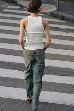 ZARA ДЖИНСЫ Z1975 STRAIGHT СВОБОДНОГО КРОЯ СО СРЕДНЕЙ ПОСАДКОЙ, ИНДИГО