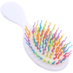 Расчёска массажная детская «Little darling», Совушка Марлин, цвет белый, разноцветные зубчики, 13,8*6см (пакет с подвесом)