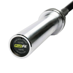 Гриф для штанги EZ-образный, строгий, соревновательный (до 150 кг, замки-пружины) D50 мм PROFI-FIT