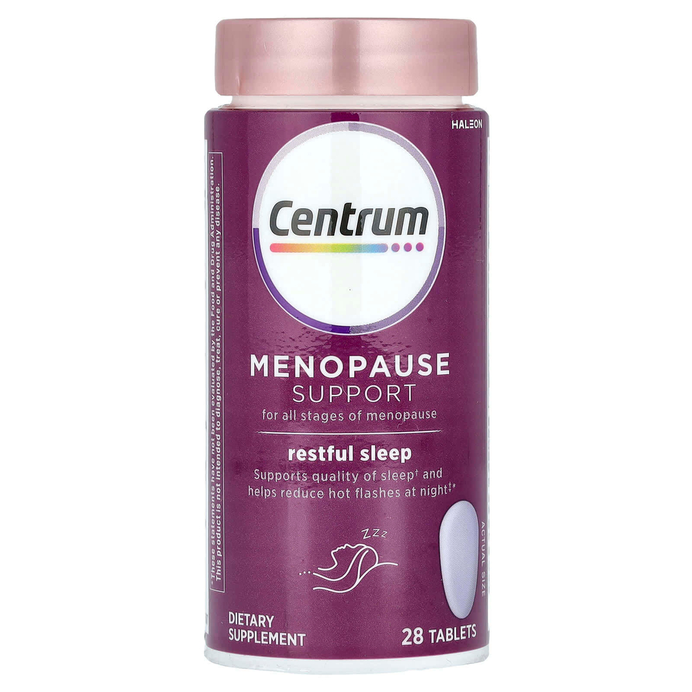 Centrum, Menopause Support, спокойный сон, 28 таблеток