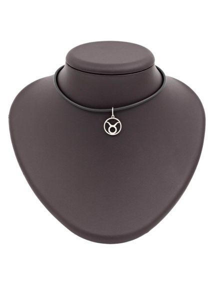 Подвеска Знак зодиака Телец из серебра на постаменте