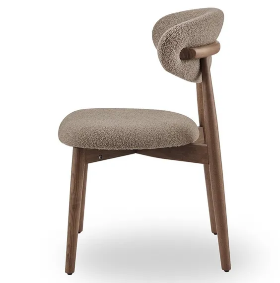 Стул Holmes, бежевый, ножки орех