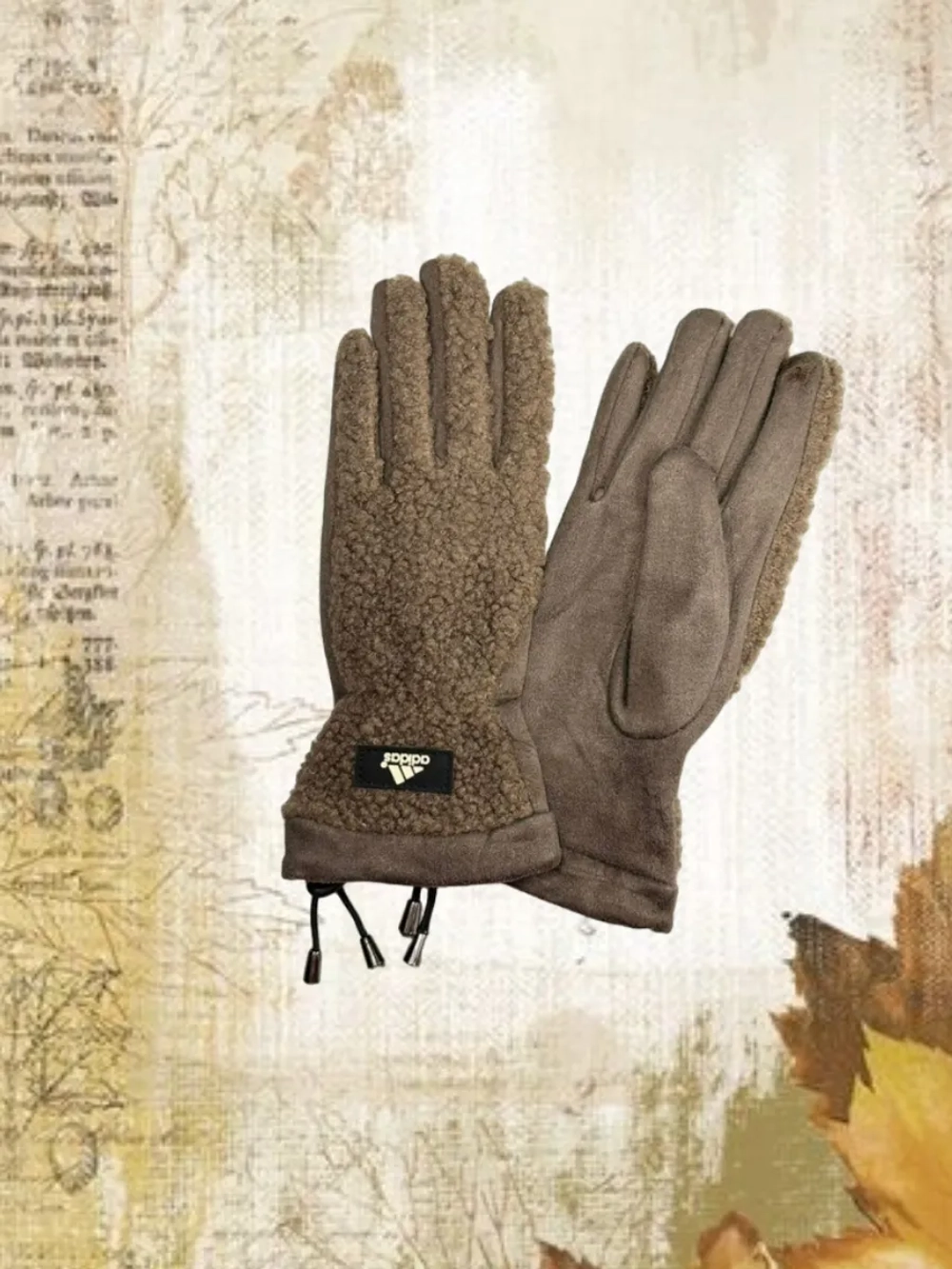 перчатки демисезонные теплые флисовые Adidas