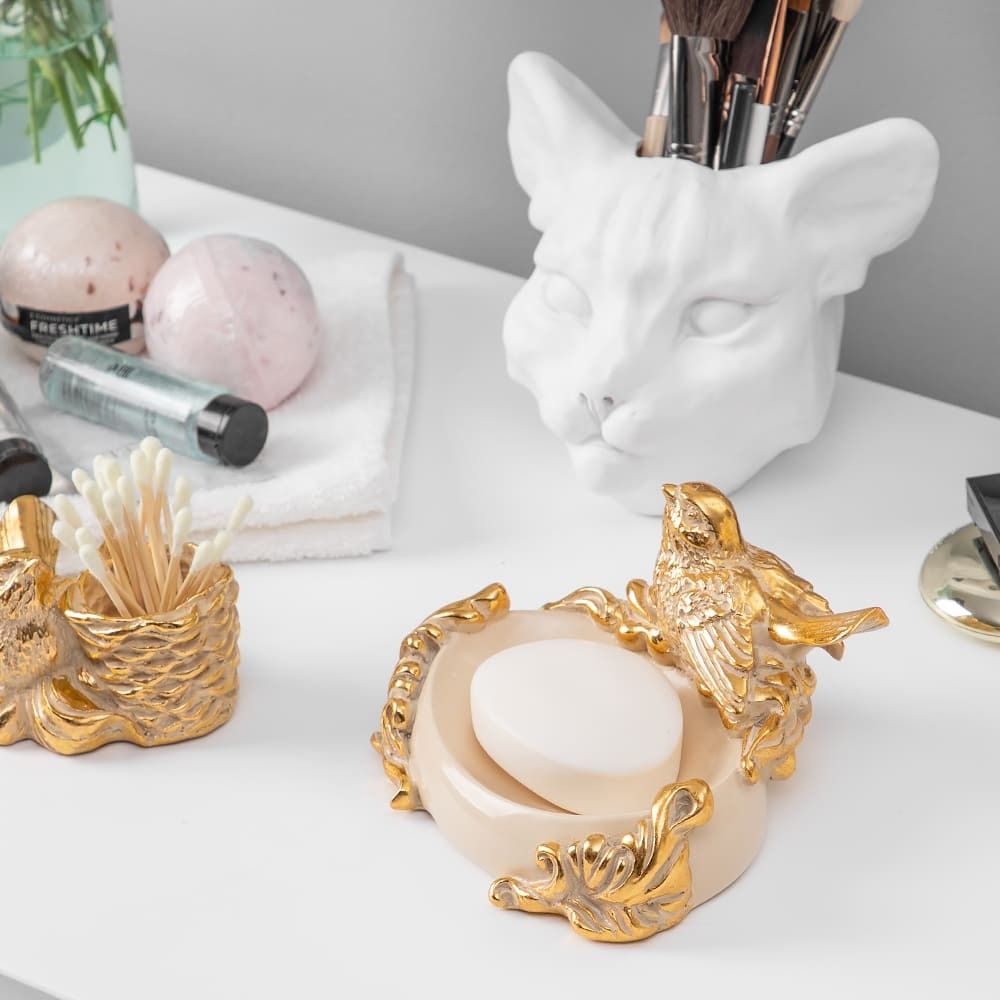 Мыльница Птичка Терра Айвори