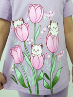 02-154-2 Комплект для девочки (футболка+ бриджи)