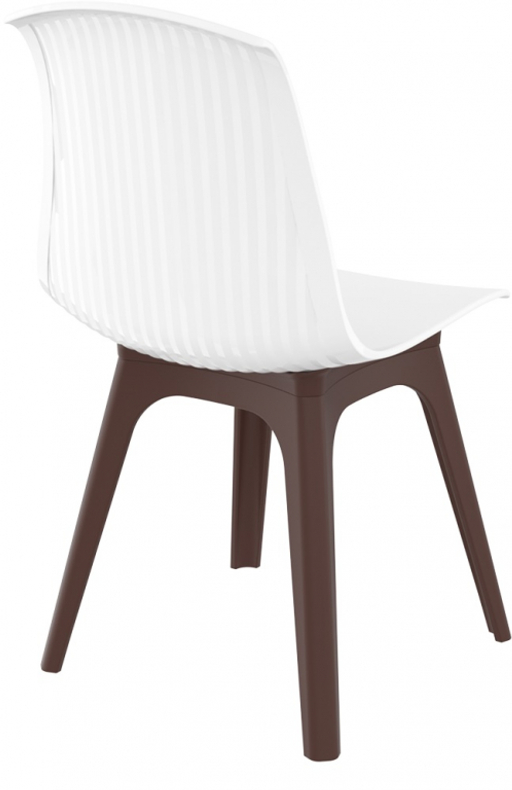 Стул пластиковый Siesta Contract Allegra-PP, коричневый, белый