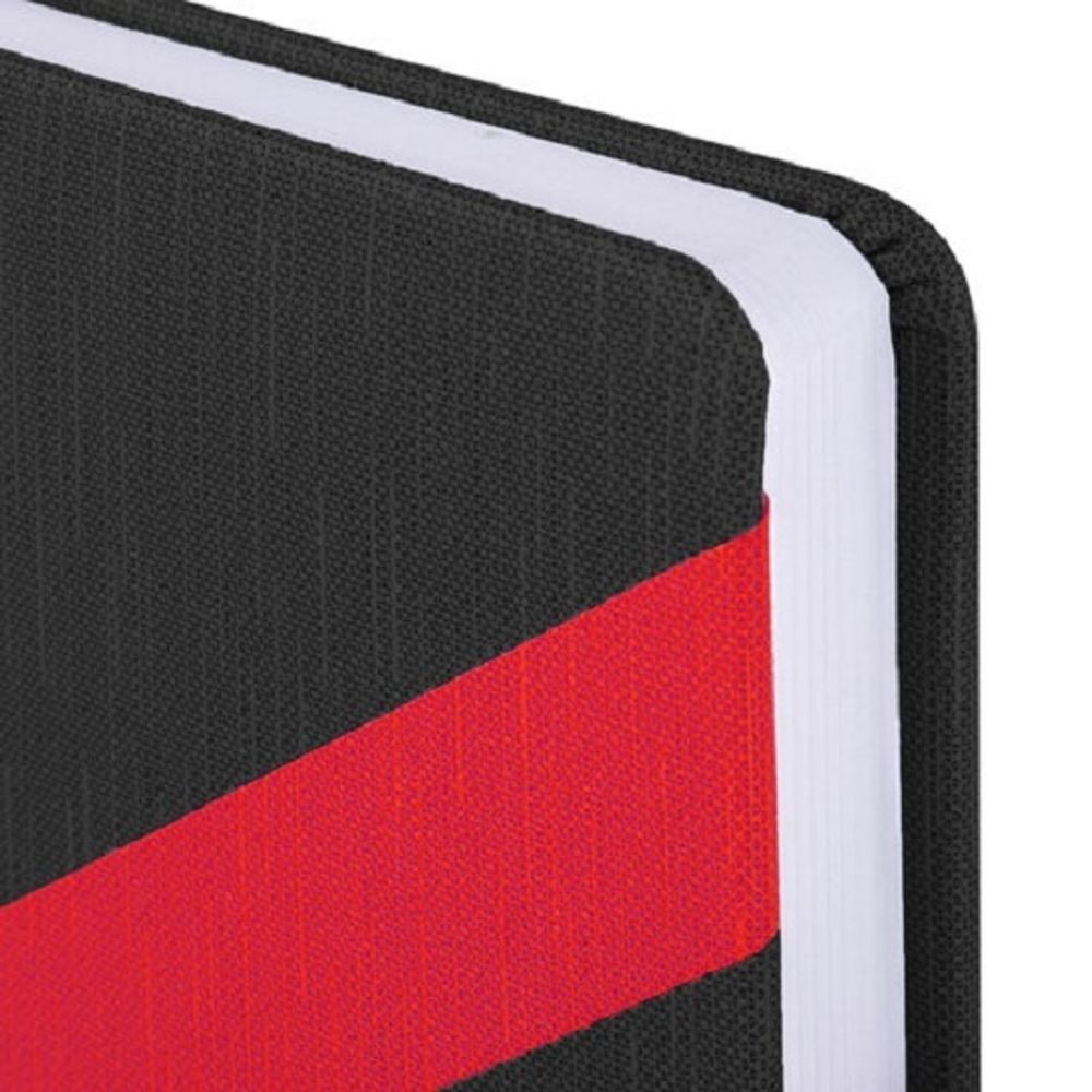 Ежедневник недатированный Brauberg Waves, А5, 160л, кожзам, чёрно-красный