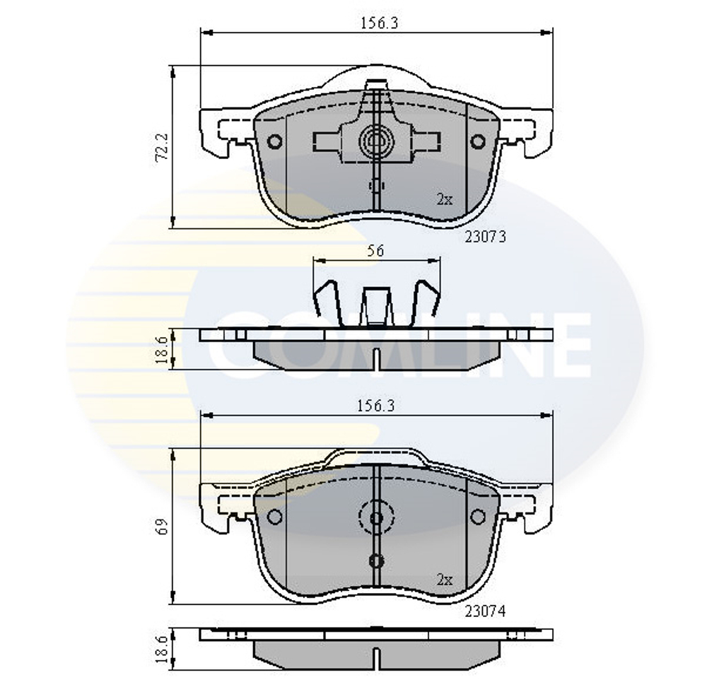 COMLINE - CBP0730-CML - Brake Pad Set, disc brake
