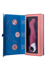 Вибратор Satisfyer Petting Hippo с загнутым кончиком - 22,9 см.