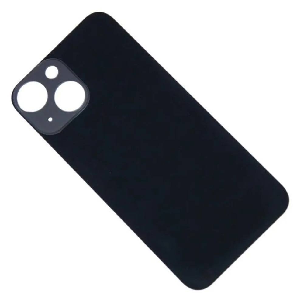 Задняя крышка для Apple iPhone 13 mini Черный (стекло, широкий вырез под камеру)