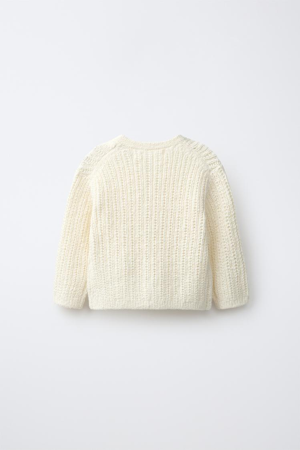 ZARA КАРДИГАН С ЦВЕТОЧНОЙ ВЫШИВКОЙ, ЭКРЮ