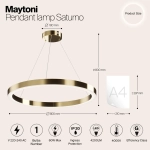 Подвесная люстра Maytoni SATURNO MOD415PL-L60BS4K