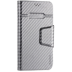 Чехол-подставка универсальный Deppa Wallet Fold M для смартфонов (4.3&quot;-5.5&quot;) D-87065 Серый карбон