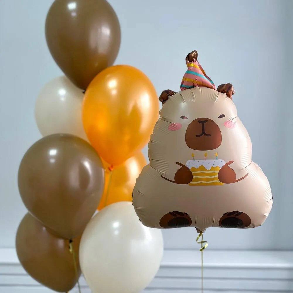 Сет шаров «Капибара с тортиком»